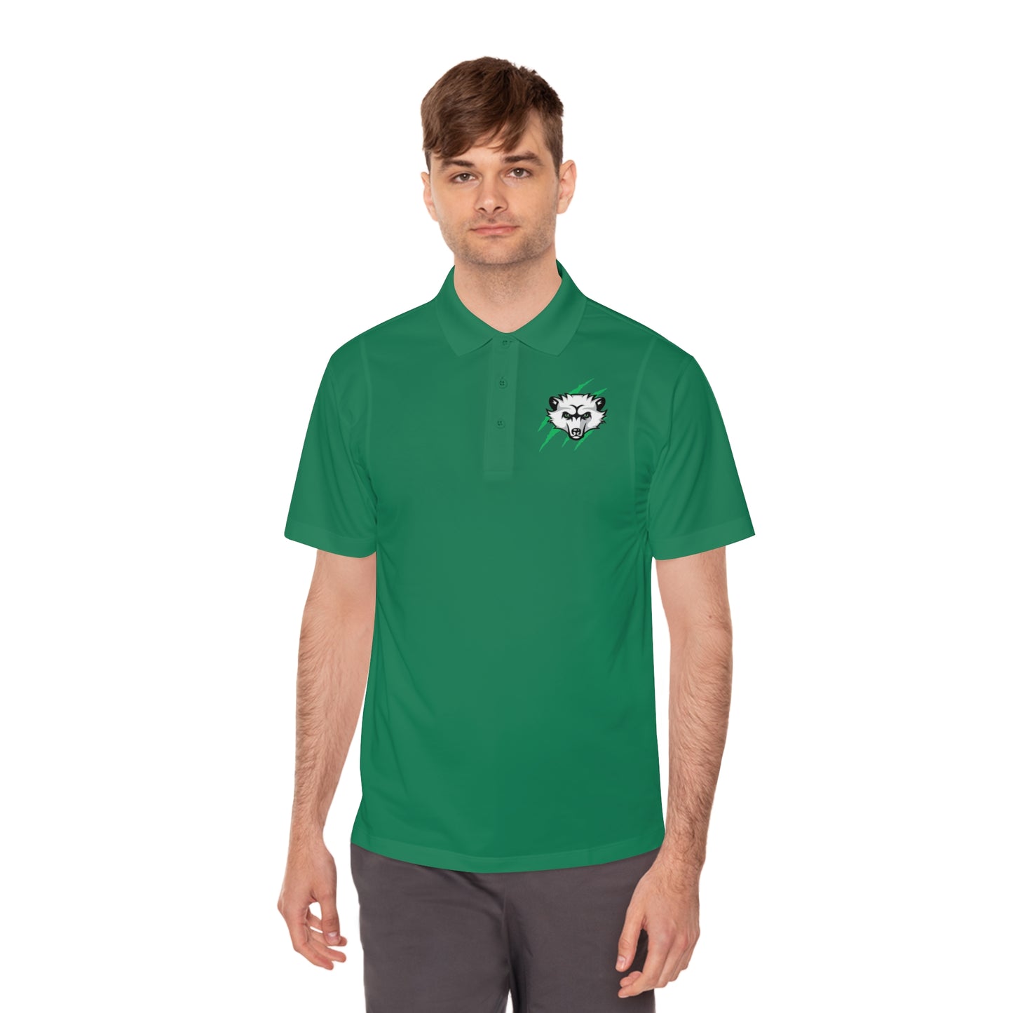 Men's Sport Polo Shirt - Bearcat Hockey Club Claws Out