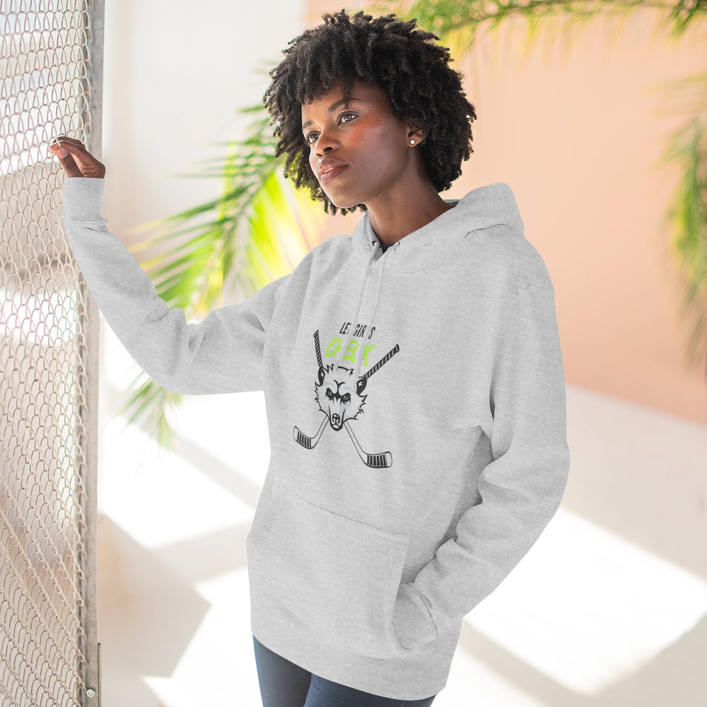 Let Girls Check Hoodie by Lady Bearcat