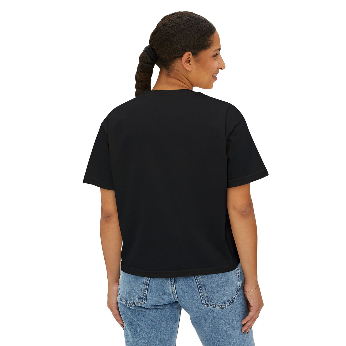 Bearcat Hockey Club Women's Boxy Tee — Retro Mascot Hockey Shirt
