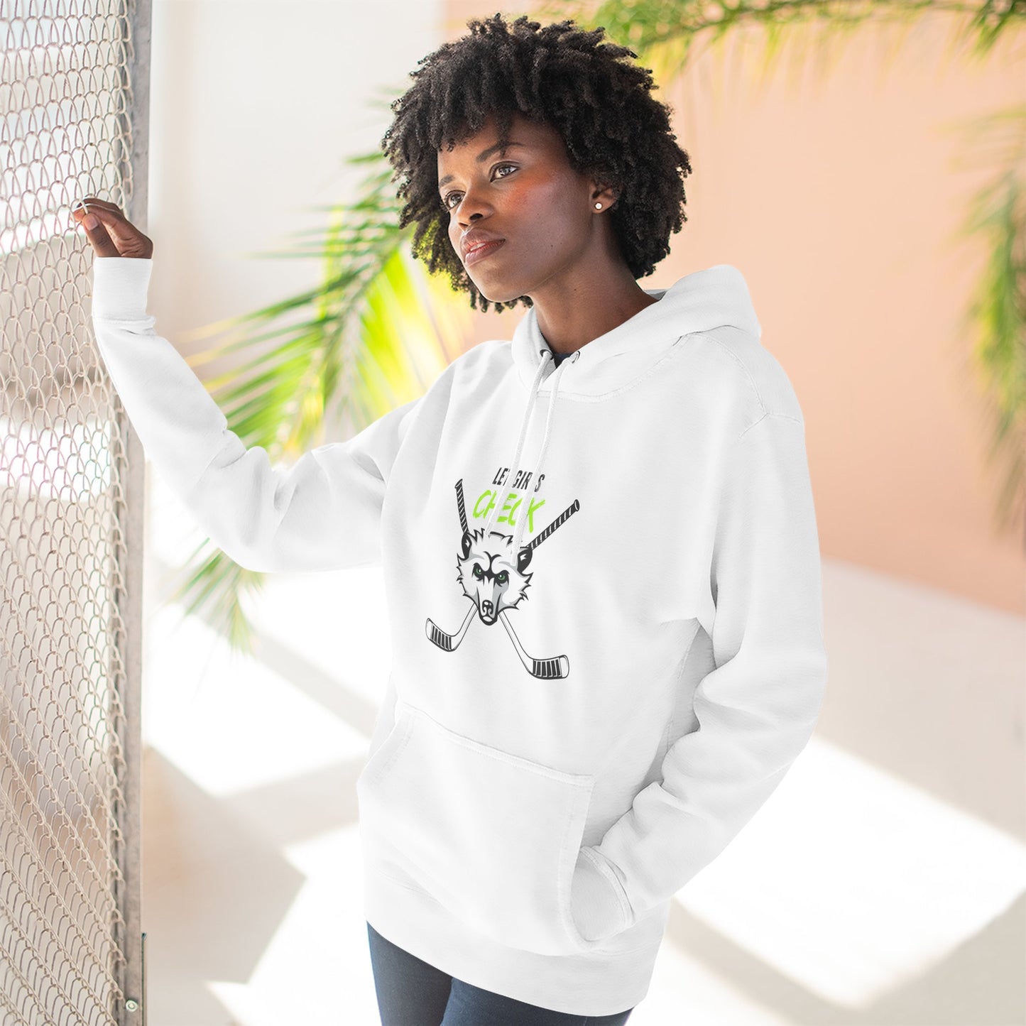 Let Girls Check Hoodie by Lady Bearcat
