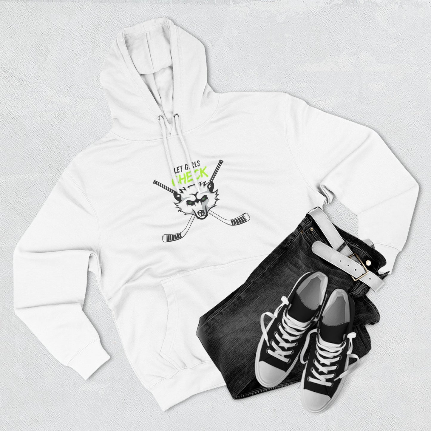 Let Girls Check Hoodie by Lady Bearcat