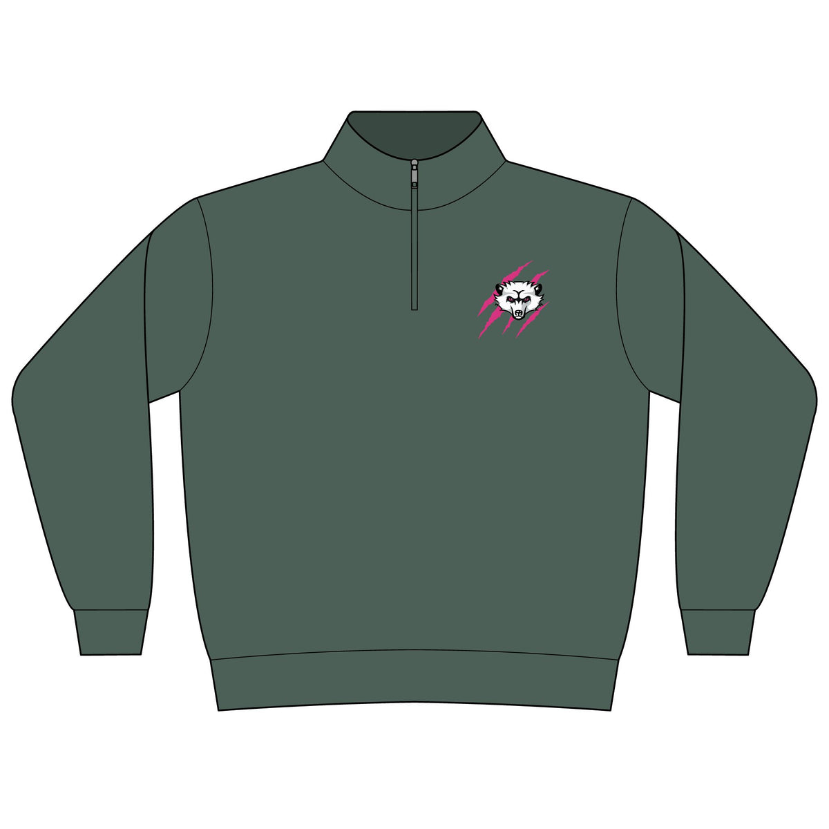 Women's Black Quarter-Zip Pullover