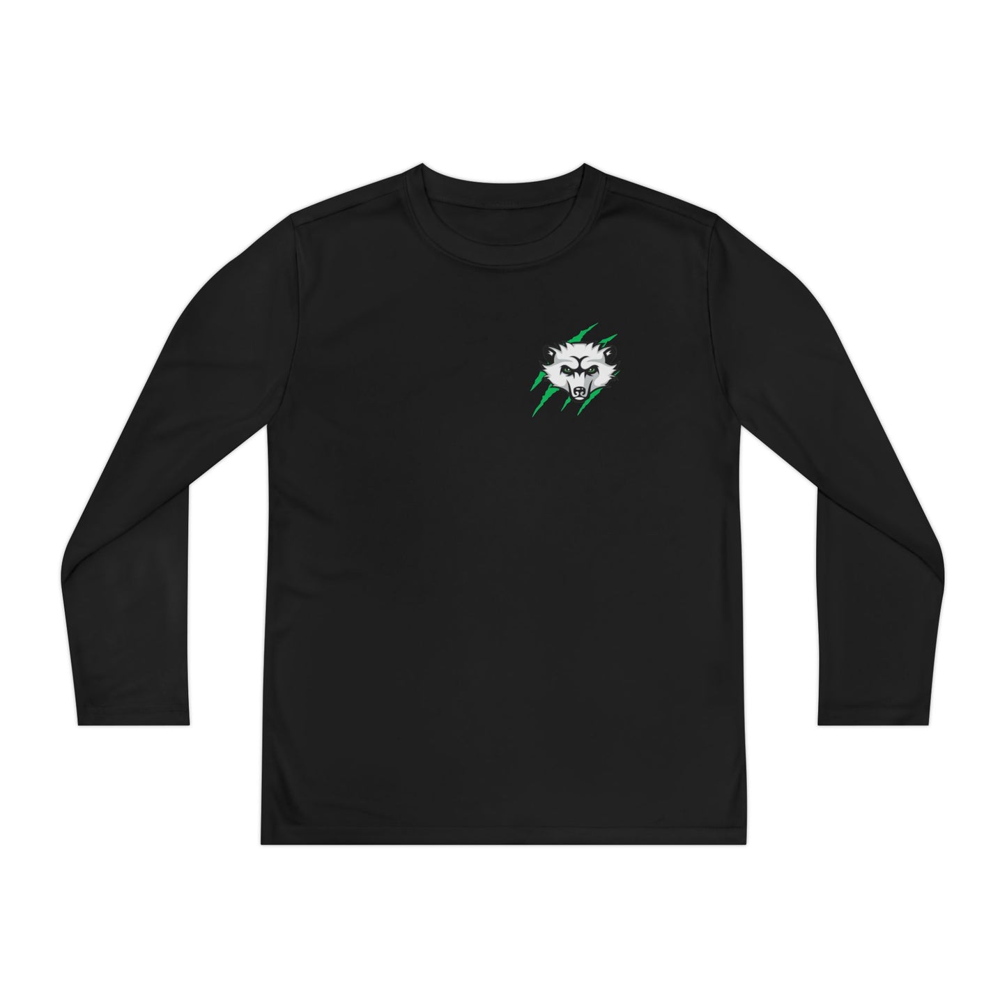 Bearcat Club Youth Long Sleeve Tee – Hockey Team Jersey with American Flags & Mascot
