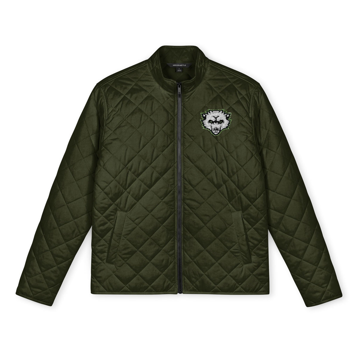 Quilted Jacket with Embroidered Logo