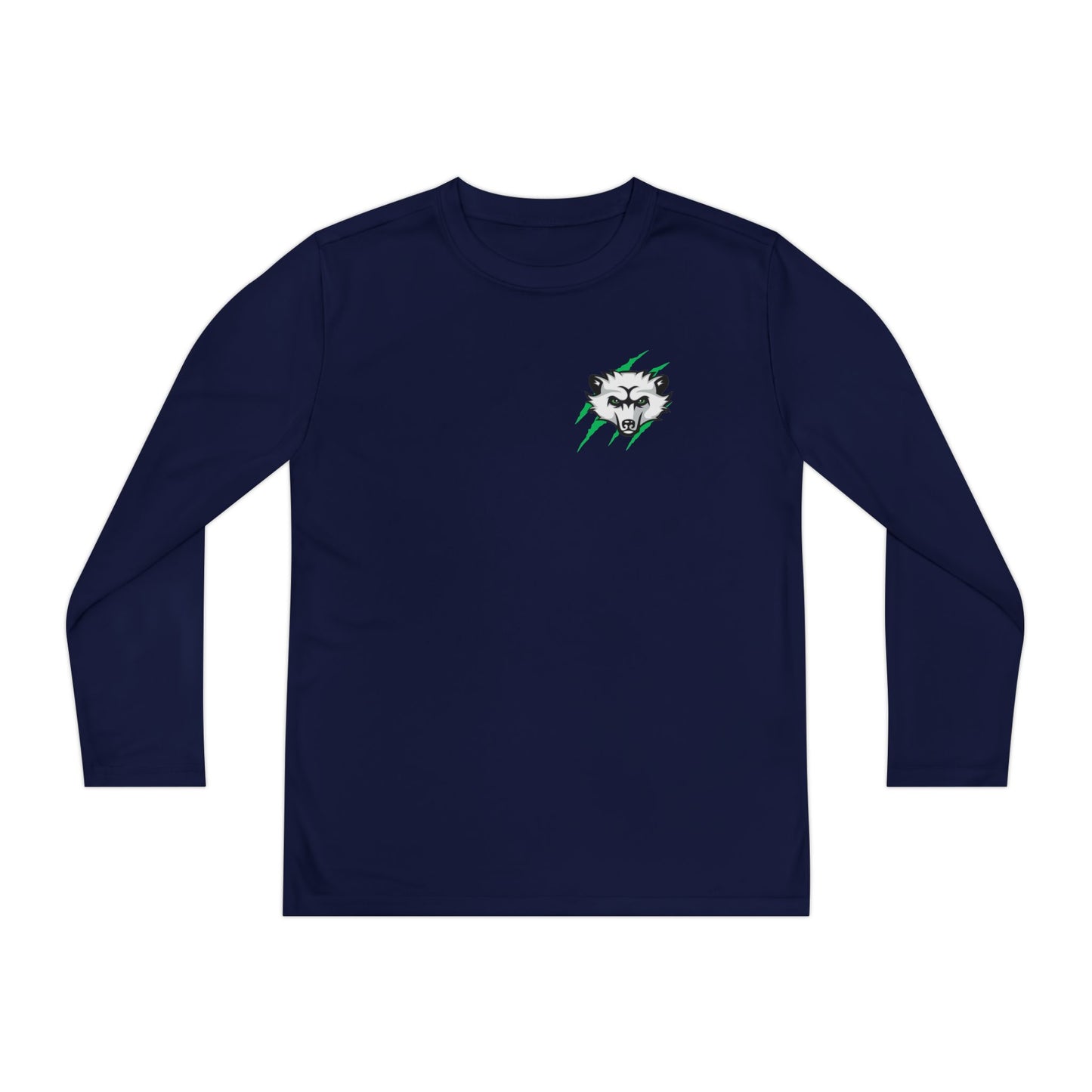 Bearcat Club Youth Long Sleeve Tee – Hockey Team Jersey with American Flags & Mascot