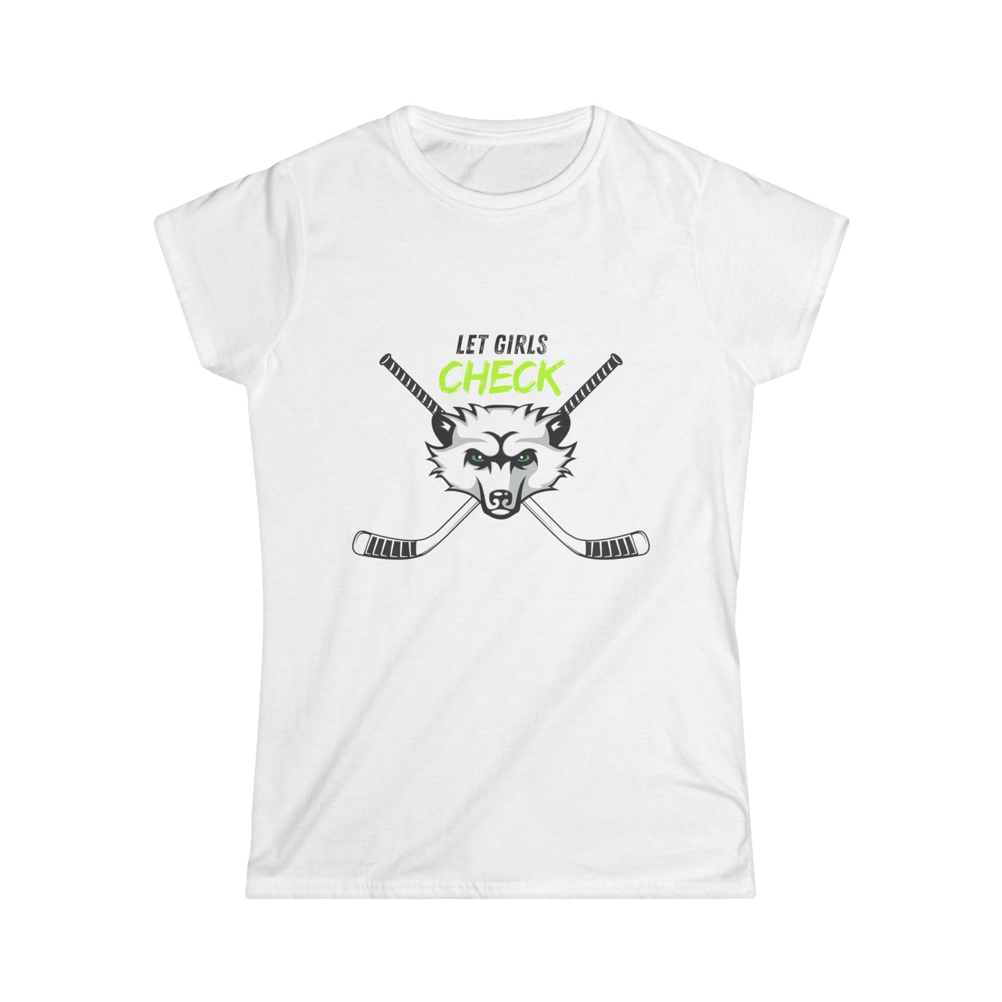 Let Girls Check - Lady Bearcat  Women's Softstyle Tee