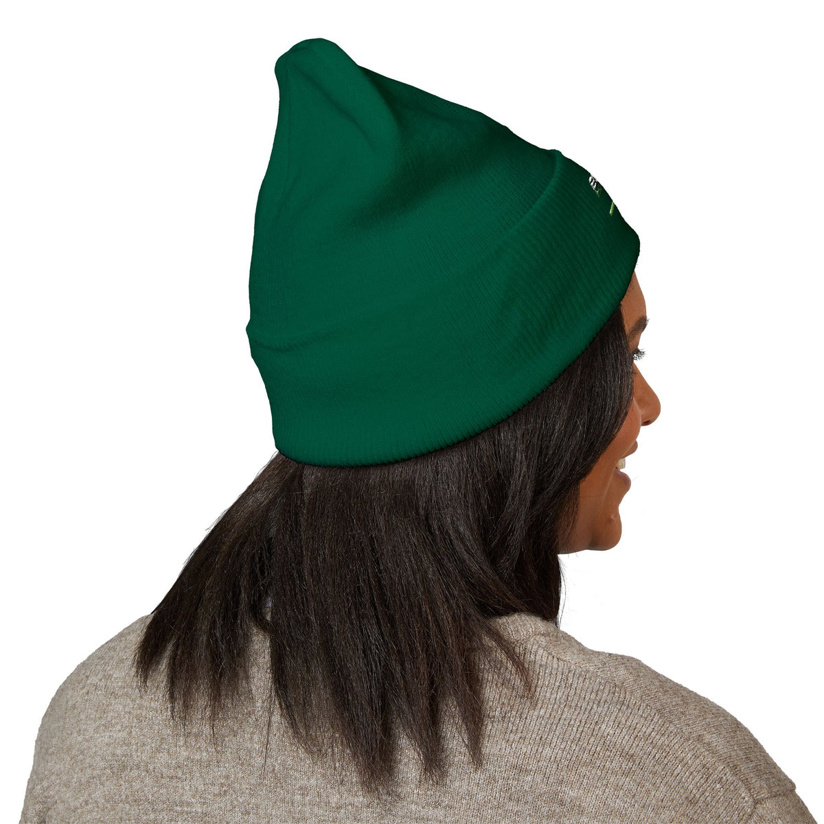 Toque Beanie - Bearcat Branded Knit Hat - Green Reverse Logo