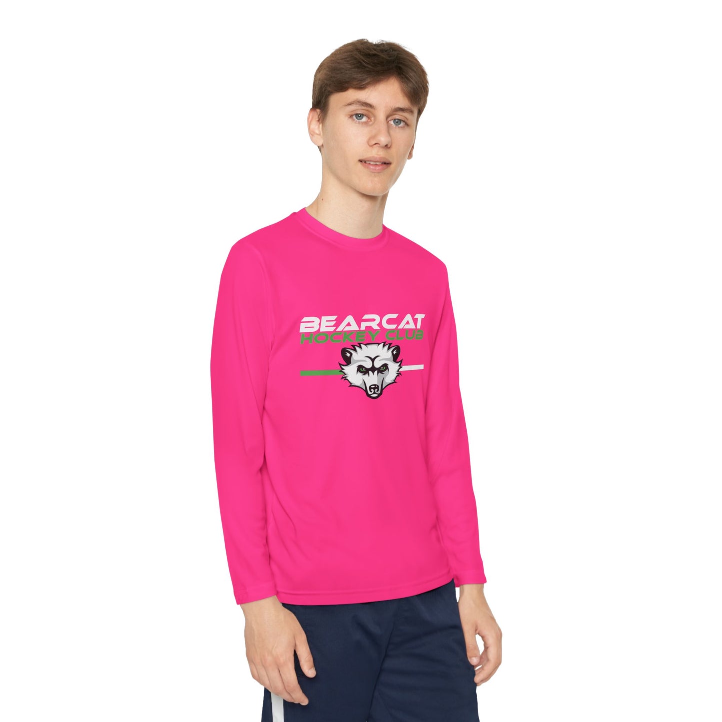 Youth Hockey Club Long Sleeve Tee - Bearcat Design - Moisture Wicking Unders