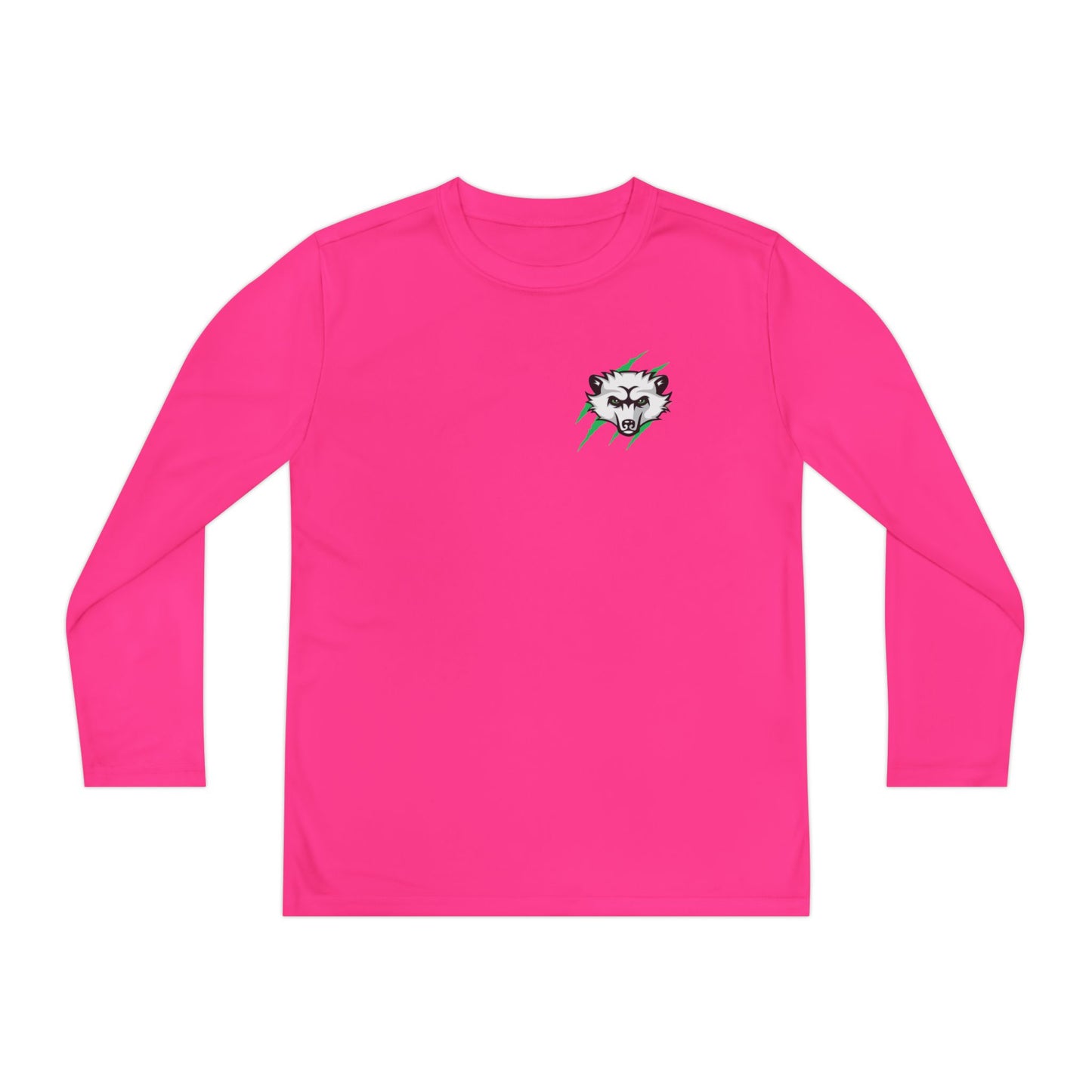 Bearcat Club Youth Long Sleeve Tee – Hockey Team Jersey with American Flags & Mascot
