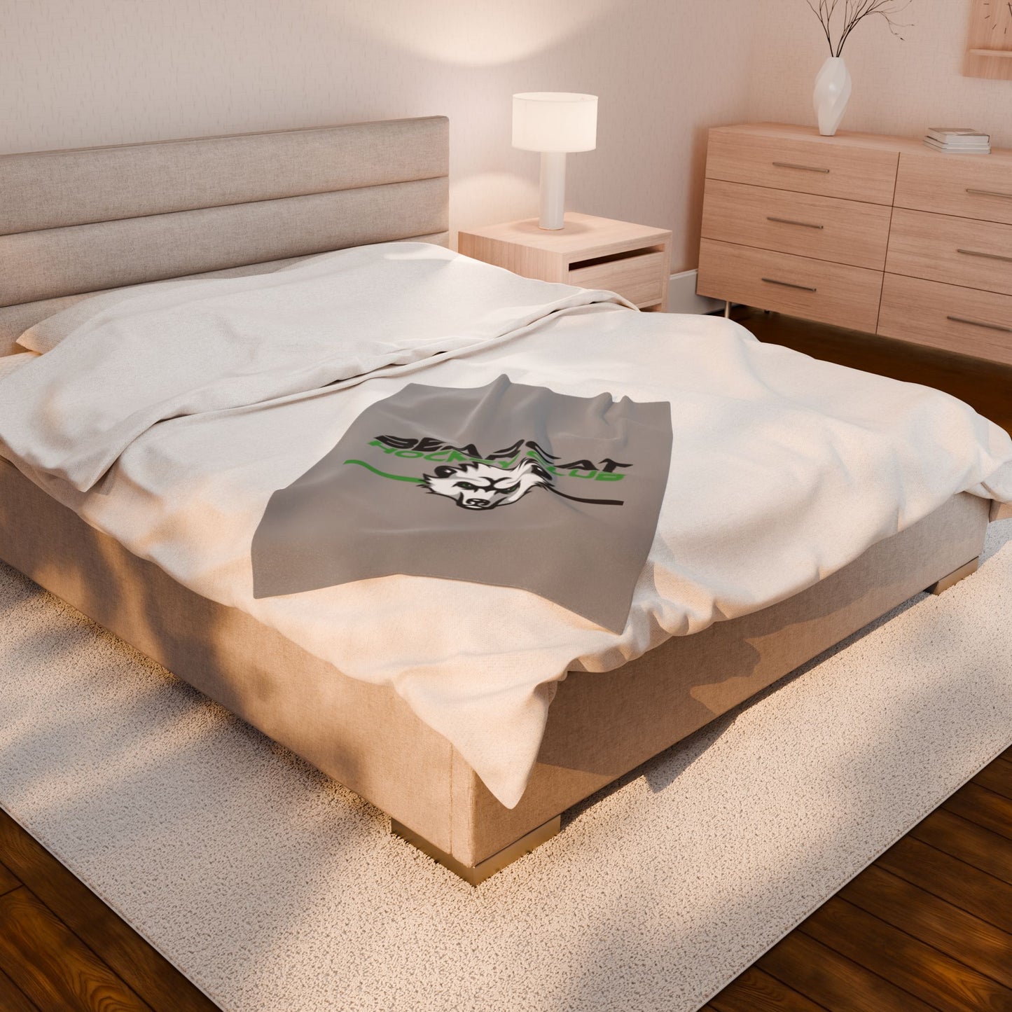Cozy Bearcat Plush Blanket | Soft Throw