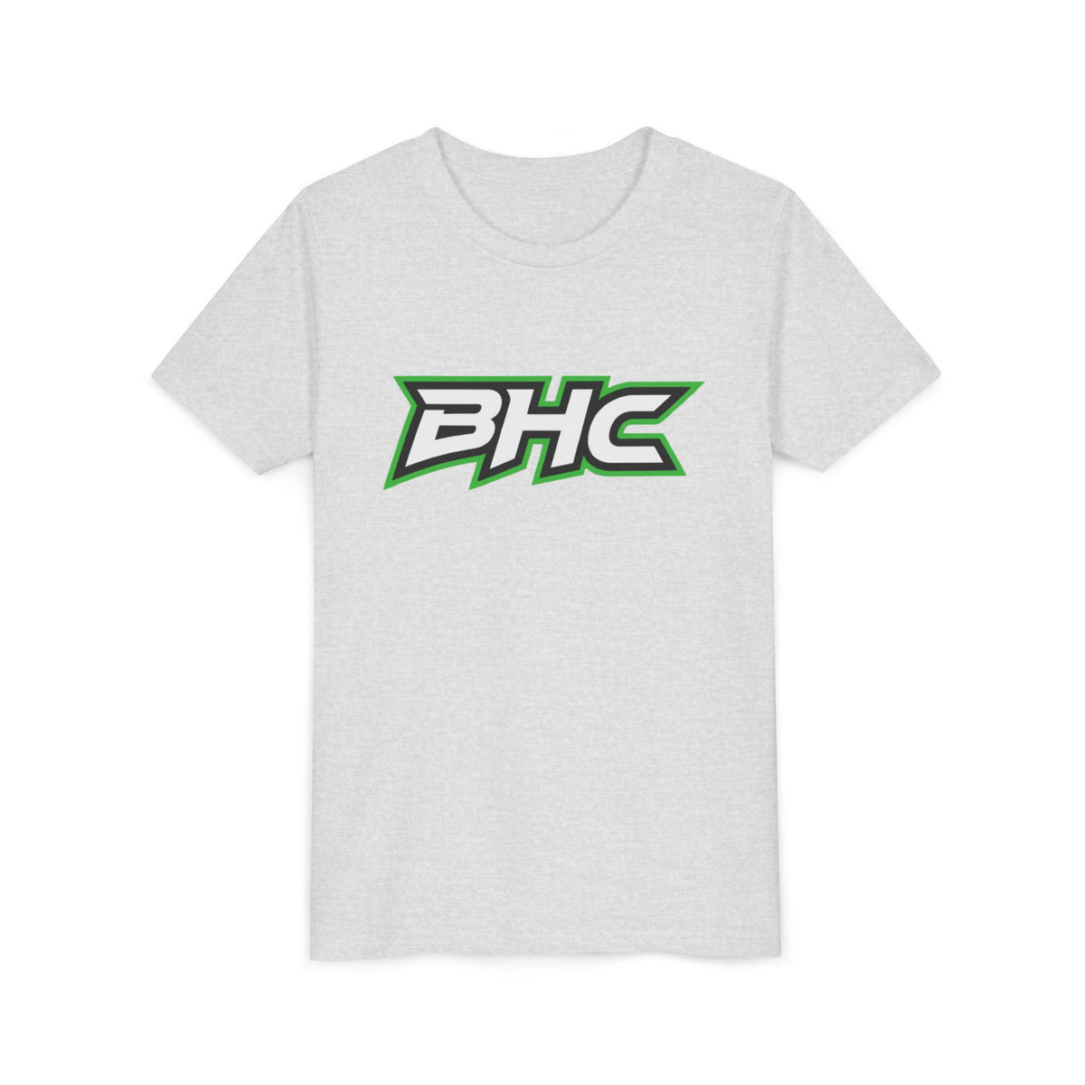 BHC Youth Tee — Green & Black Sport Logo Shirt