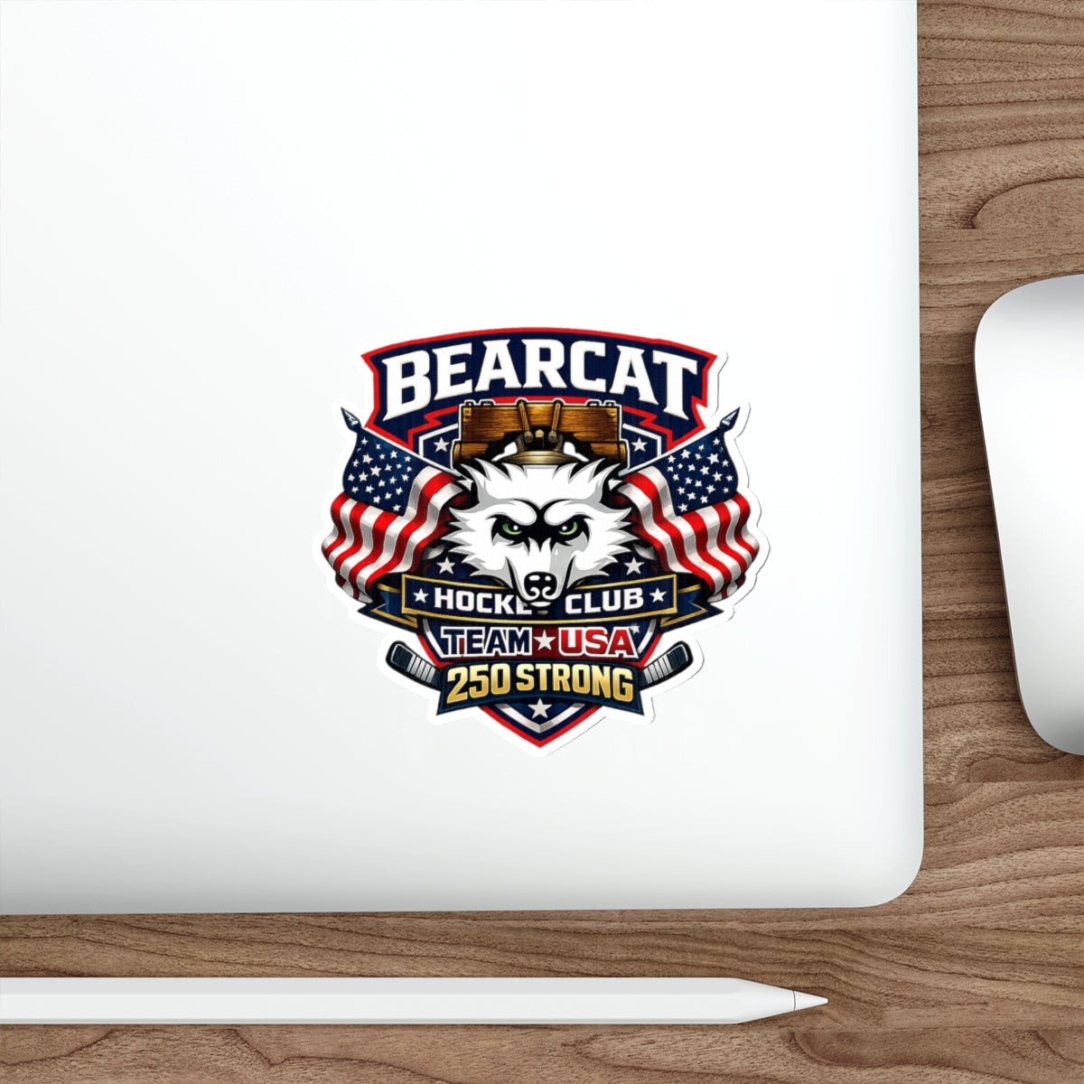 Bearcat Hockey Club Die-Cut Sticker — Team USA 250 Strong