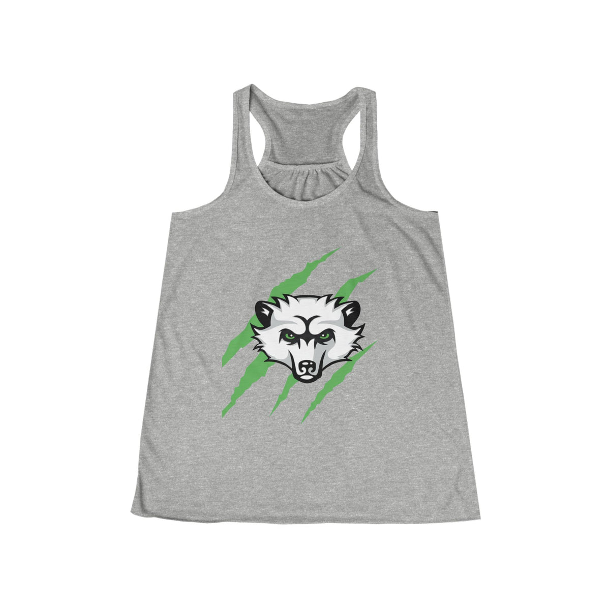 Wolf Claw Racerback Tank — Fierce Green Slash Graphic