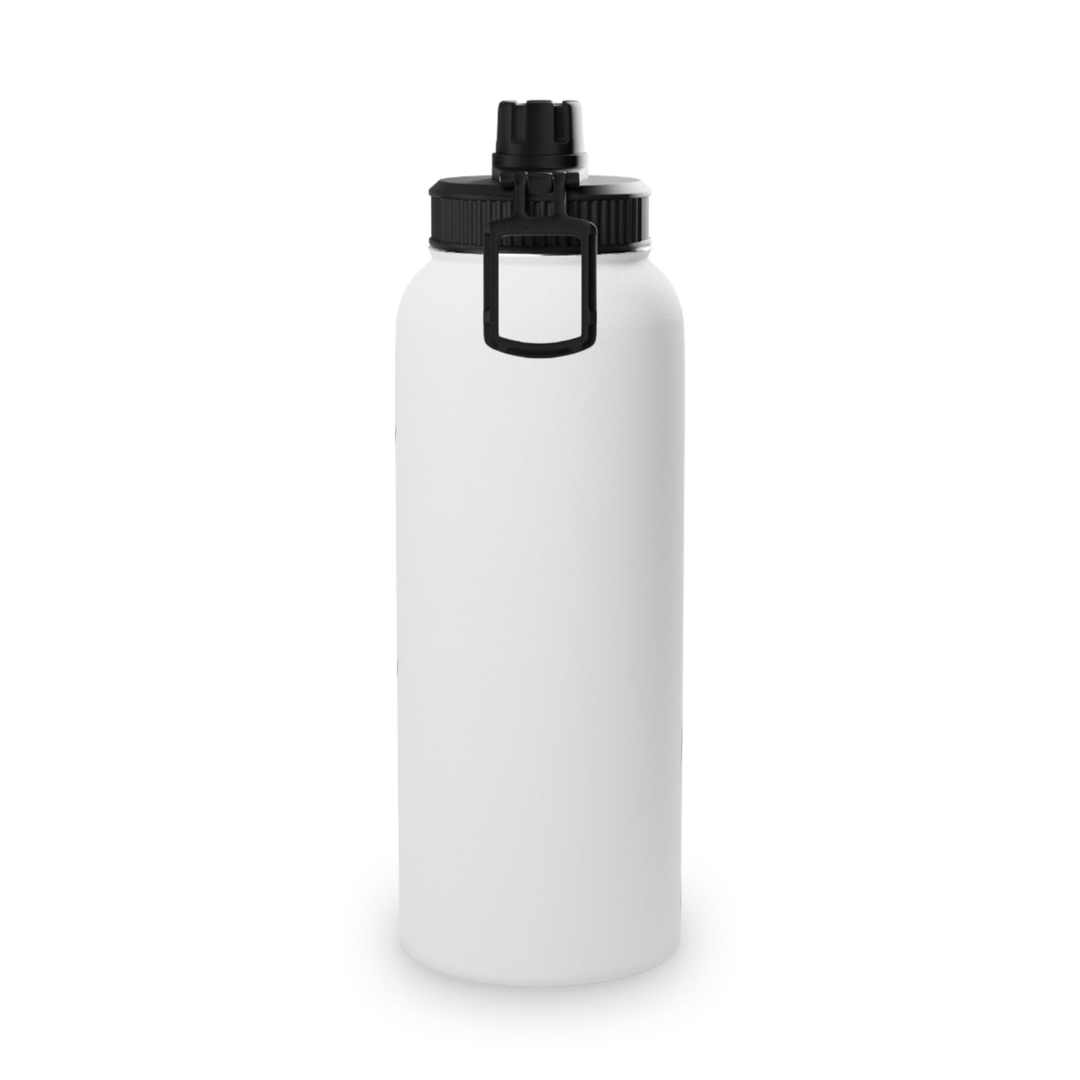 Stainless Steel Sports Water Bottle — Green Slash Design