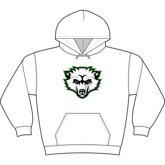 Fleece Hoodie — Green Accent Athletic Pullover