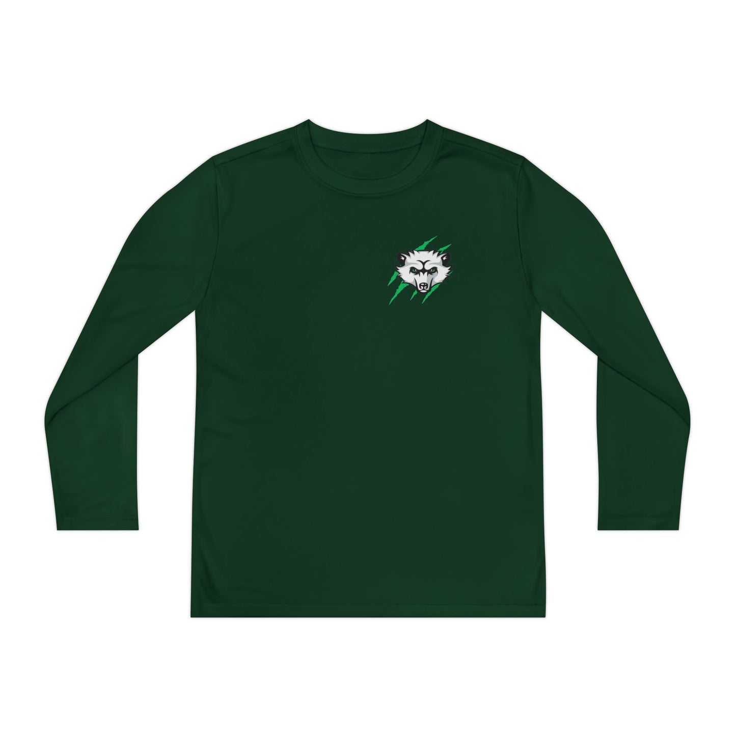 Bearcat Club Youth Long Sleeve Tee – Hockey Team Jersey with American Flags & Mascot