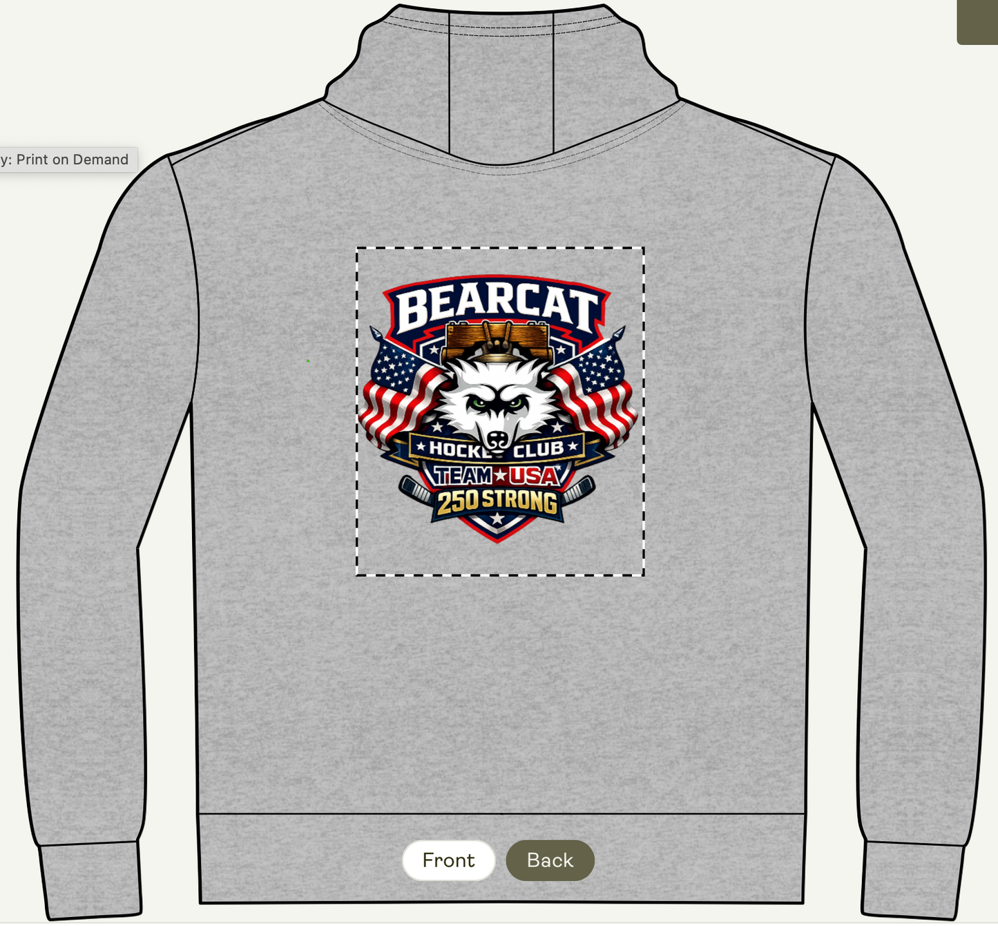 Bearcat Hockey Club International Hoodie – Team Bearcat USA Patriotic Design