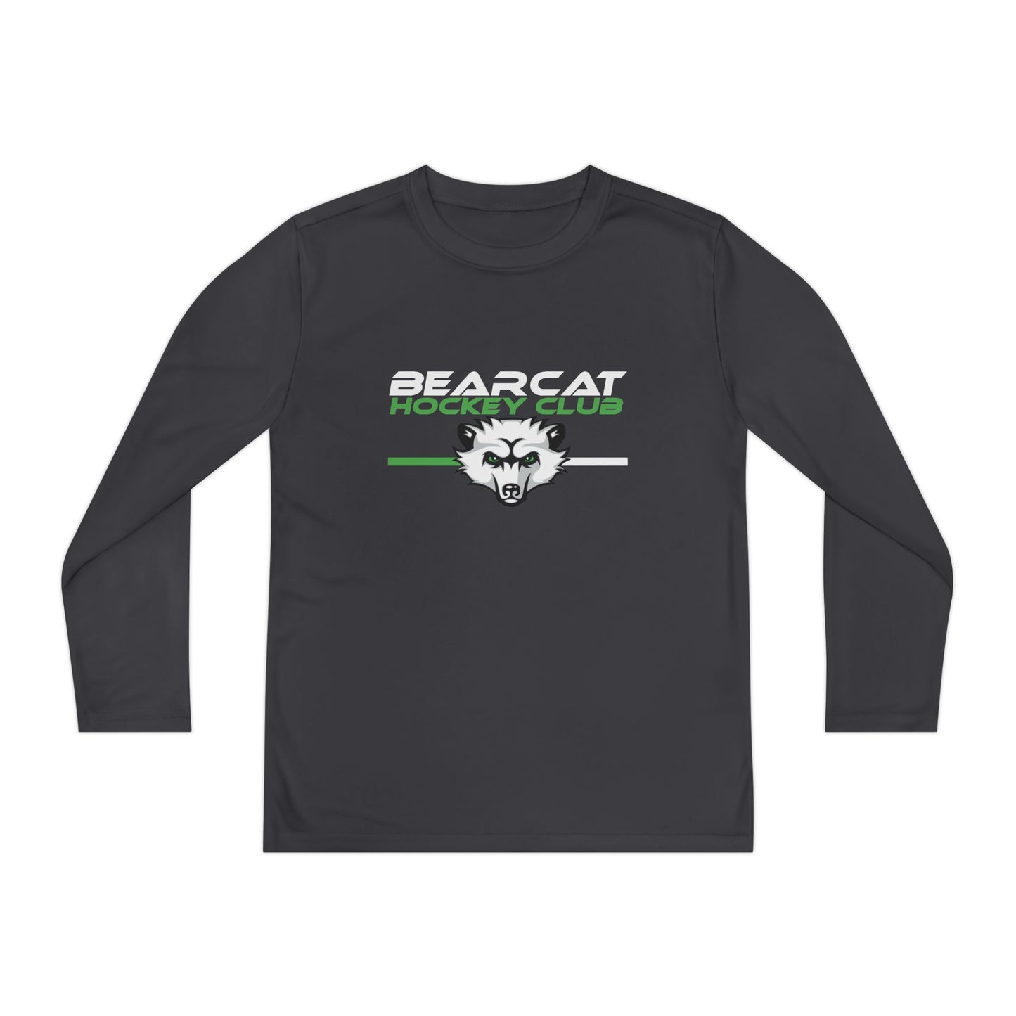 Youth Hockey Club Long Sleeve Tee - Bearcat Design - Moisture Wicking Unders