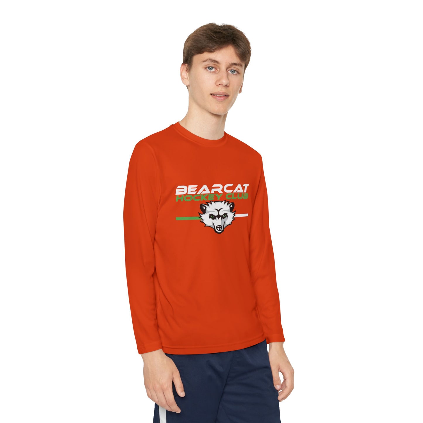 Youth Hockey Club Long Sleeve Tee - Bearcat Design - Moisture Wicking Unders