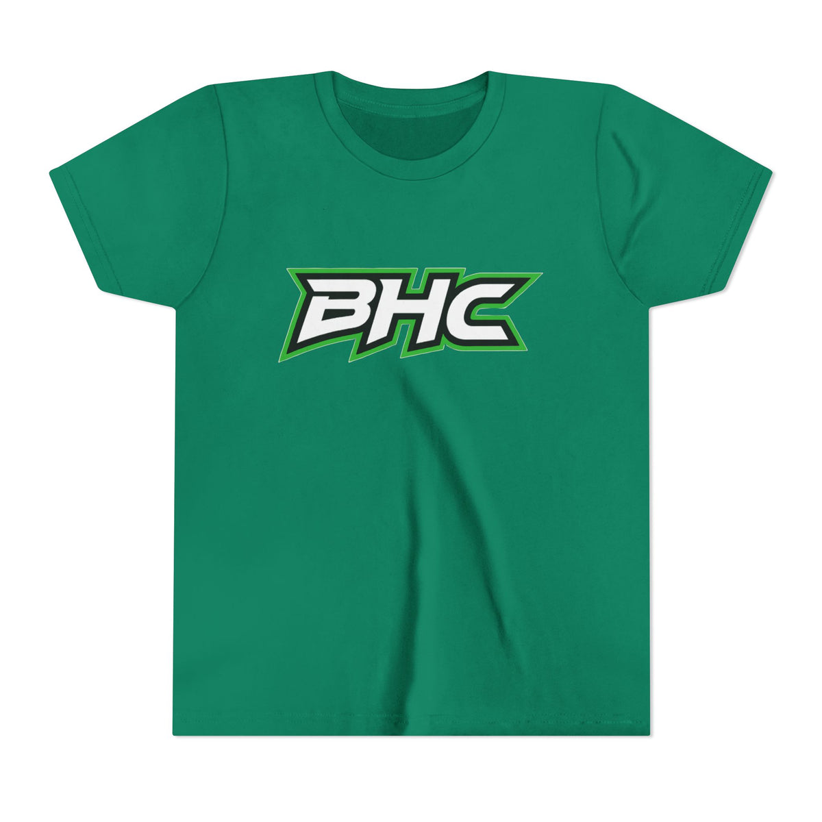 BHC Youth Tee — Green & Black Sport Logo Shirt