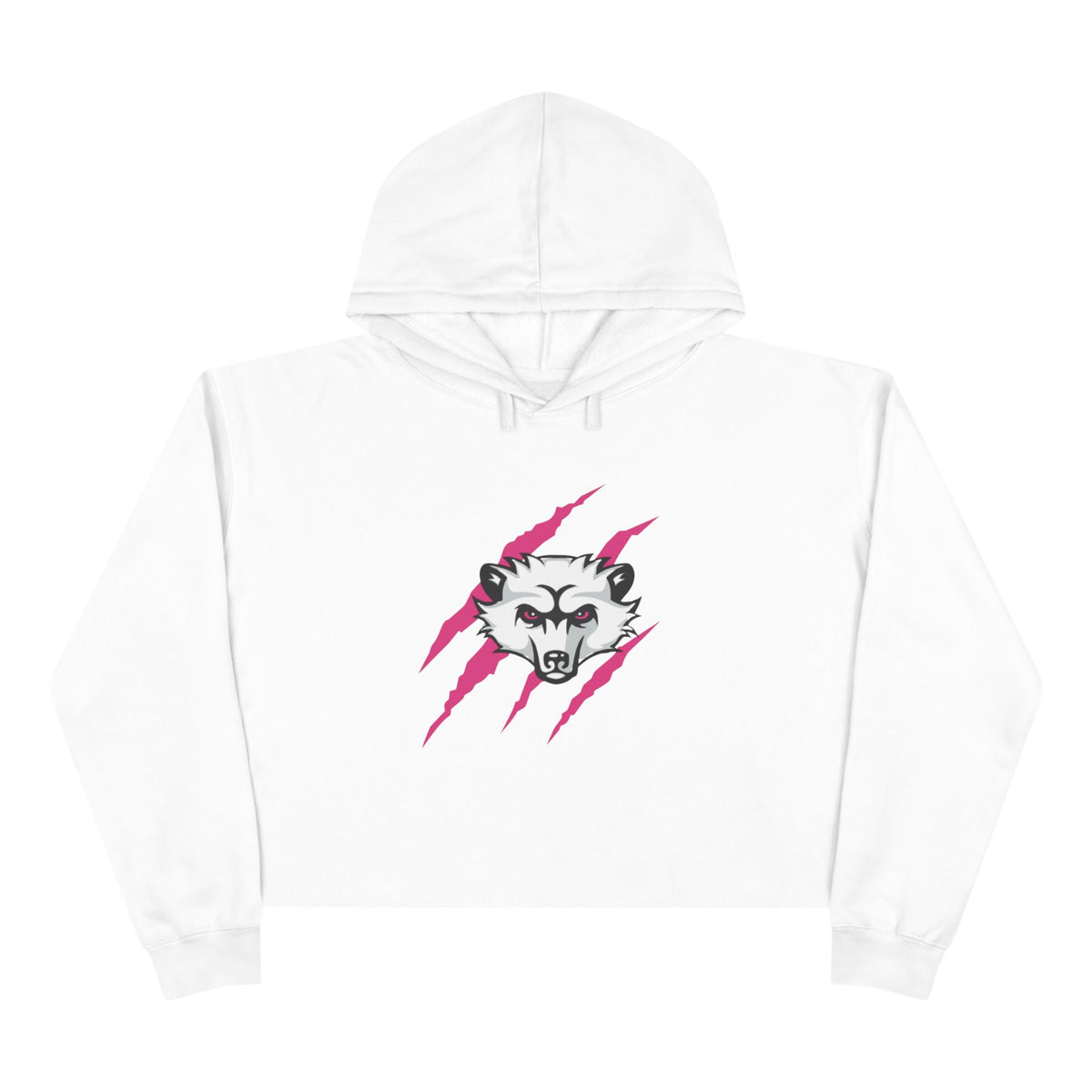 Lady Bearcat's Pink Logo Crop Hoodie