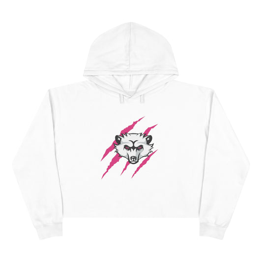 Lady Bearcat's Pink Logo Crop Hoodie
