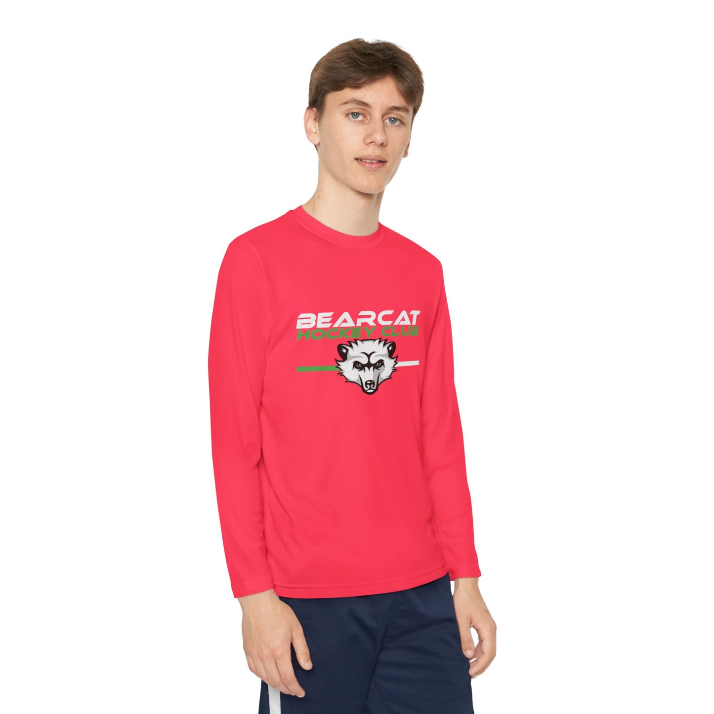 Youth Hockey Club Long Sleeve Tee - Bearcat Design - Moisture Wicking Unders