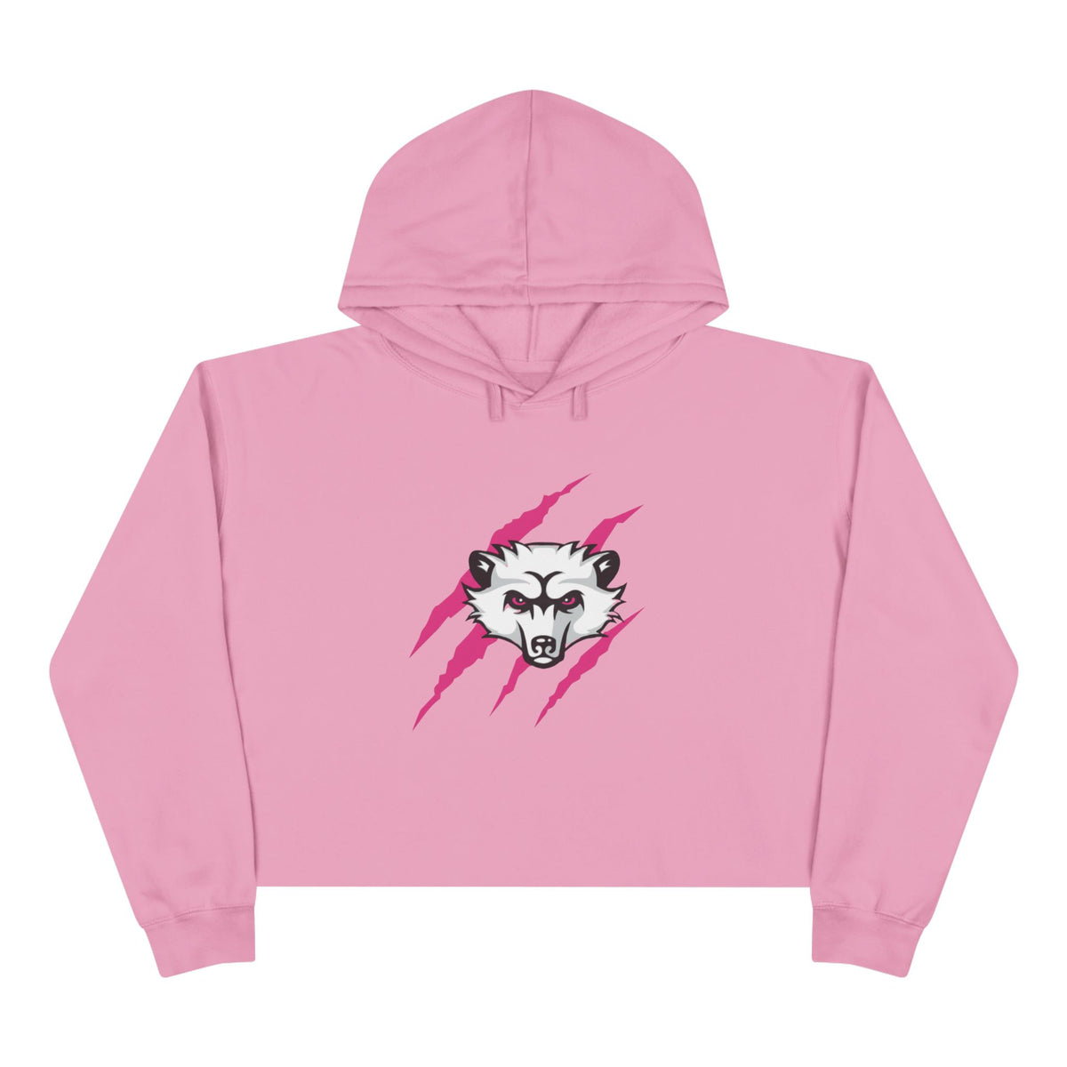 Lady Bearcat's Pink Logo Crop Hoodie
