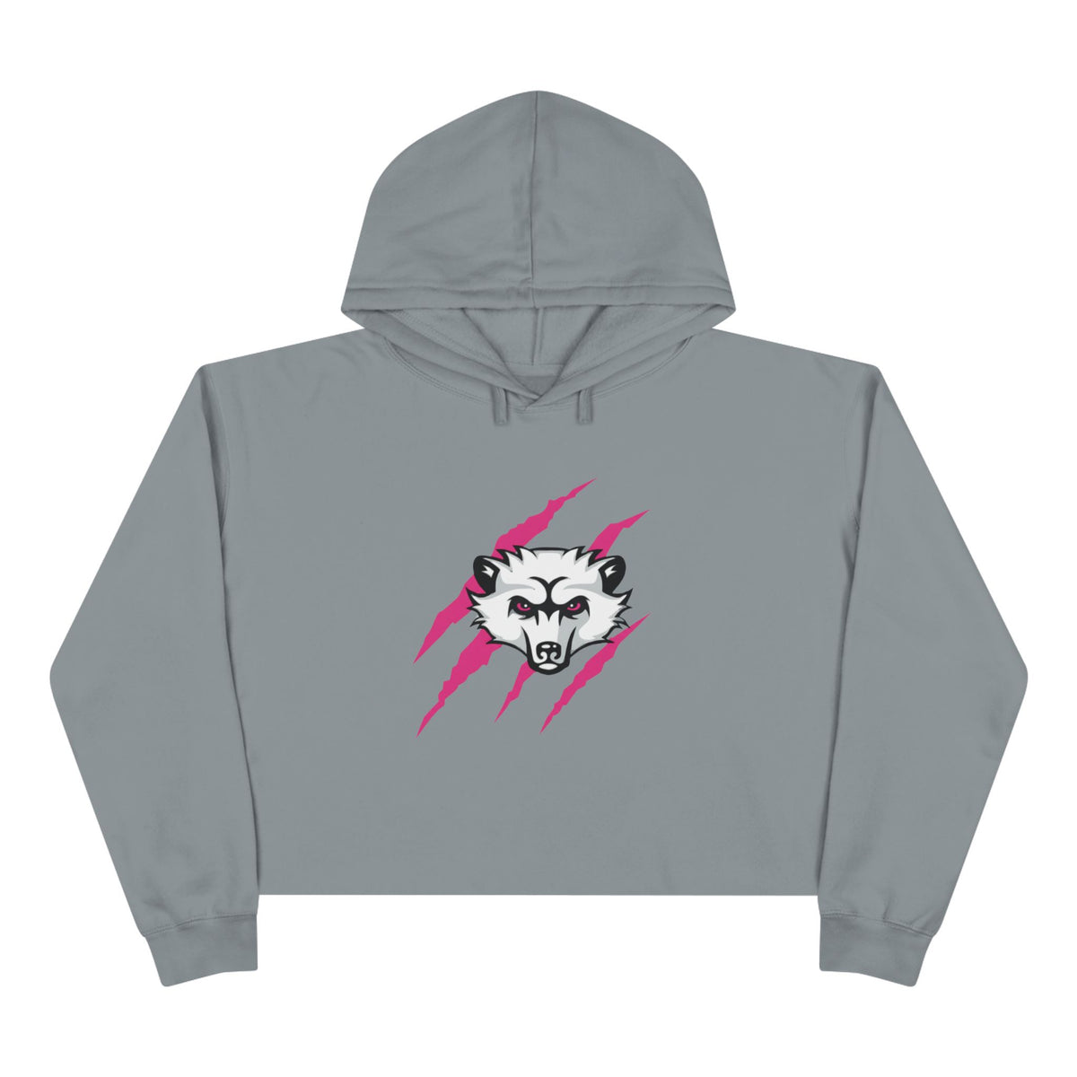 Lady Bearcat's Pink Logo Crop Hoodie