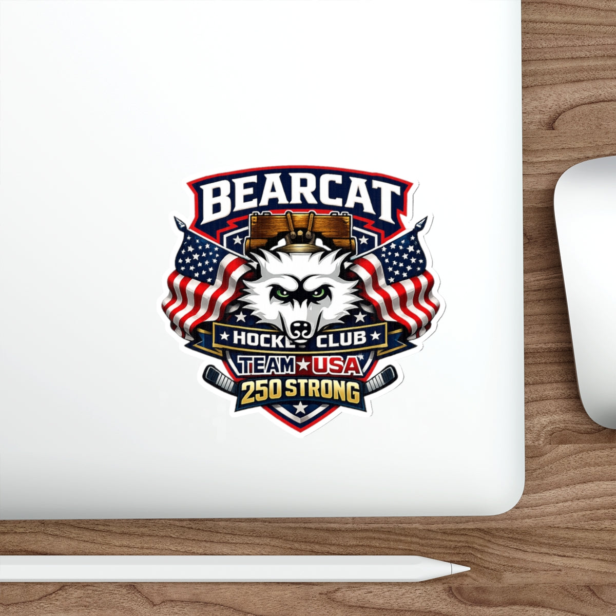 Bearcat Hockey Club Die-Cut Sticker — Team USA 250 Strong