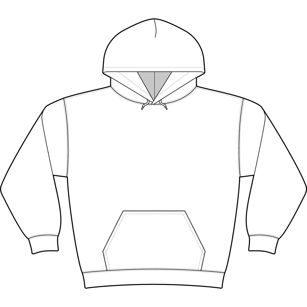 Fleece Hoodie — Green Accent Athletic Pullover