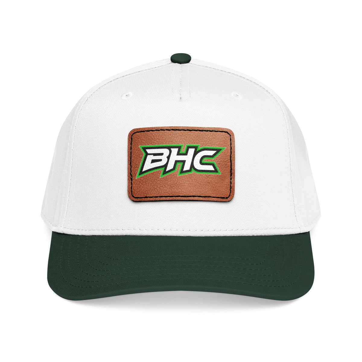 Leather Patch Baseball Cap with BHC Logo