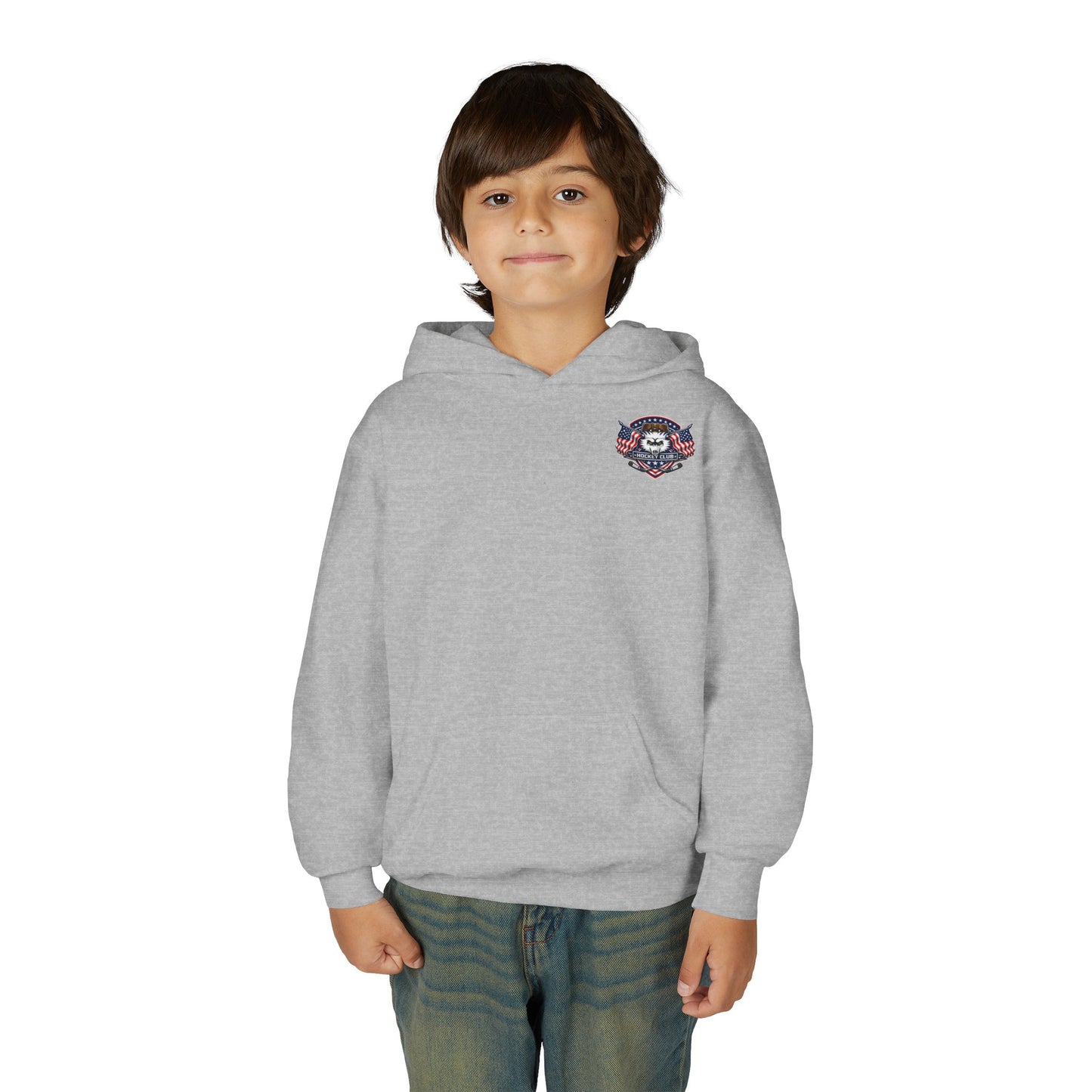 Bearcat Hockey International Youth Hoodie — Team USA Flag Mascot Sweatshirt