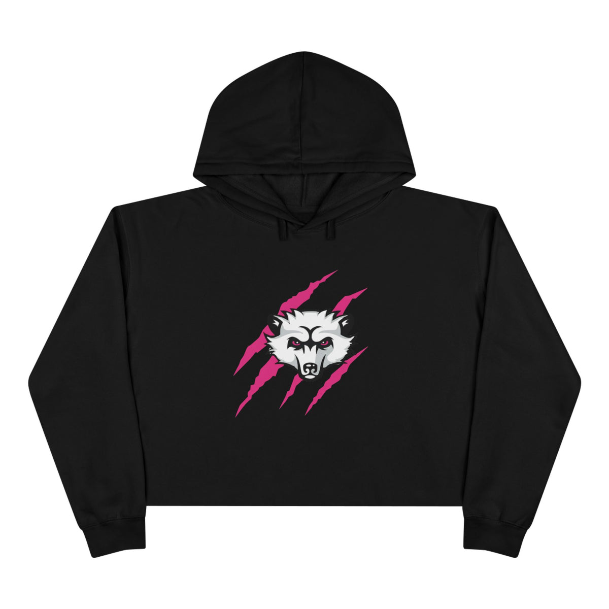 Lady Bearcat's Pink Logo Crop Hoodie