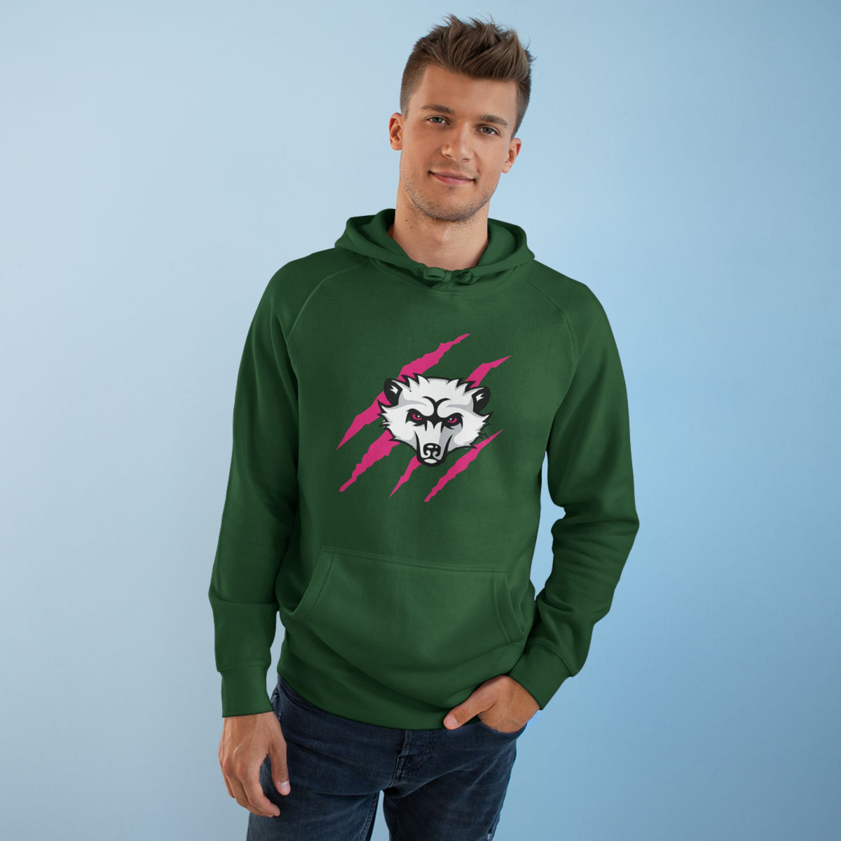 Girls Pink Logo Bearcat Hoodie