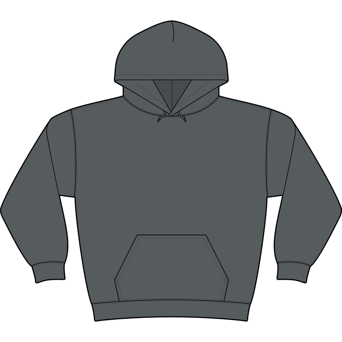 Fleece Hoodie — Green Accent Athletic Pullover
