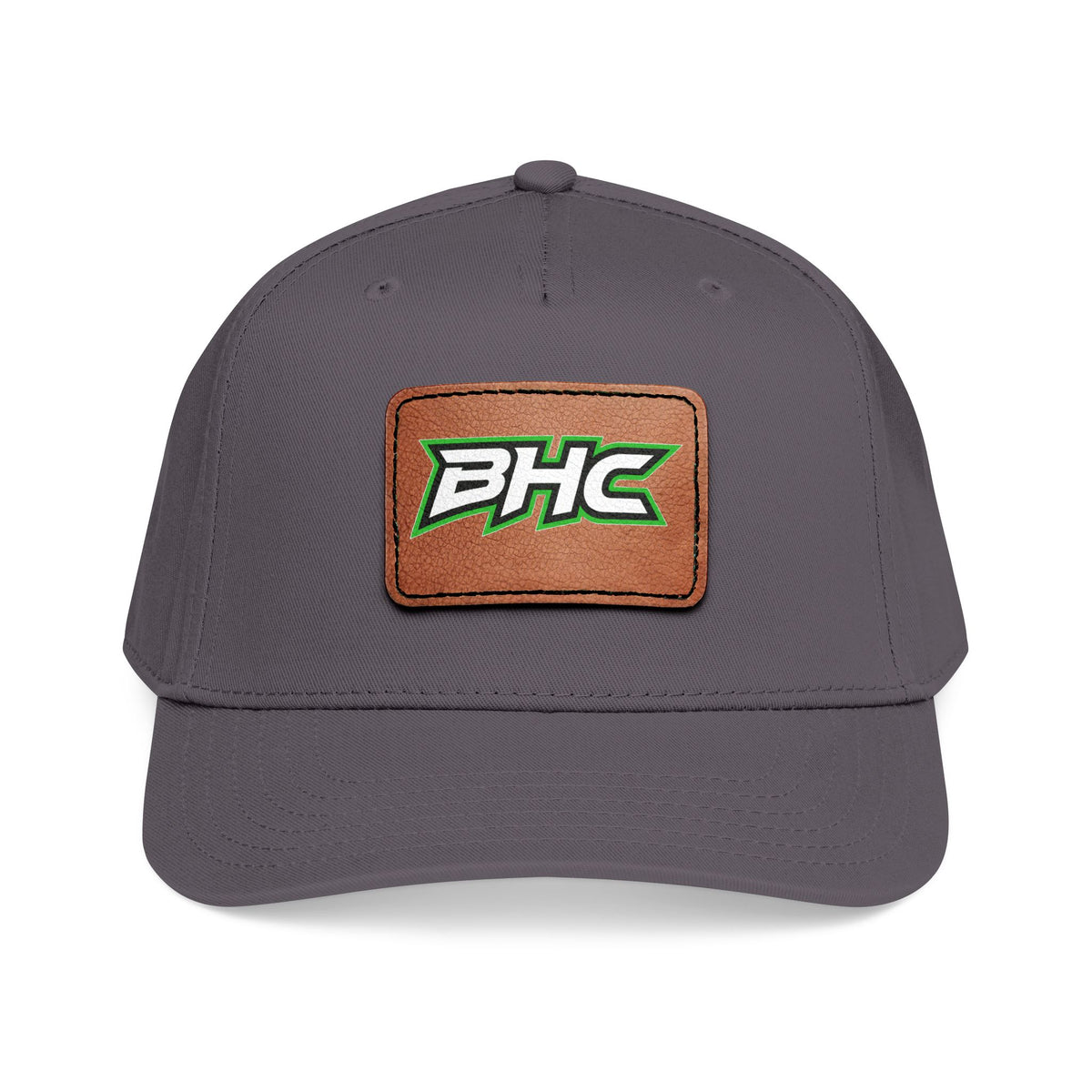 Leather Patch Baseball Cap with BHC Logo