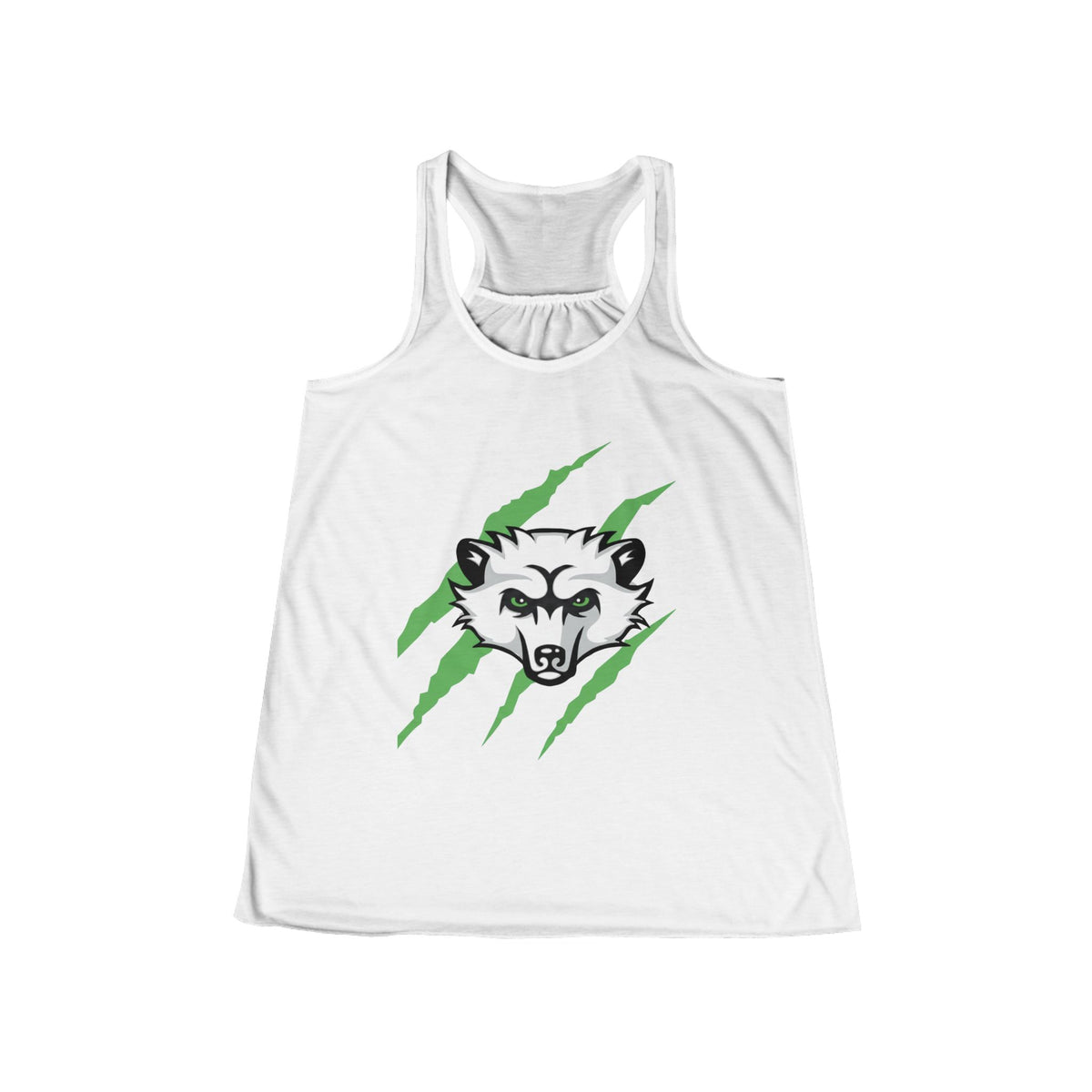 Wolf Claw Racerback Tank — Fierce Green Slash Graphic