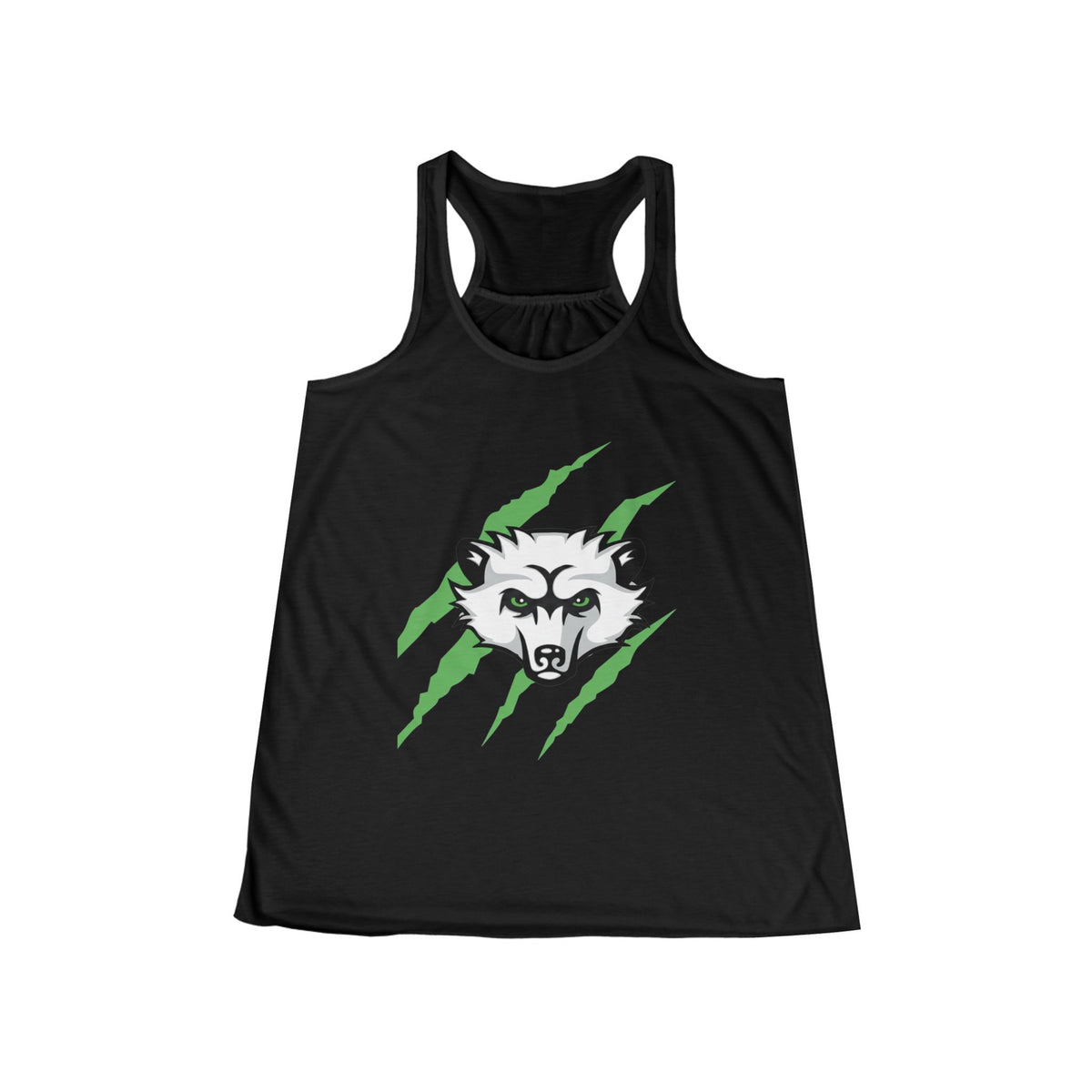 Wolf Claw Racerback Tank — Fierce Green Slash Graphic