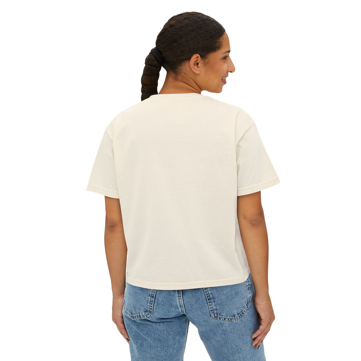 Bearcat Hockey Club Women's Boxy Tee — Retro Mascot Hockey Shirt