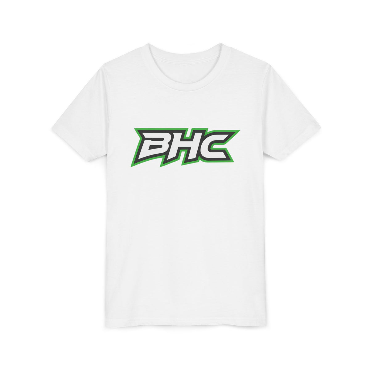 BHC Youth Tee — Green & Black Sport Logo Shirt