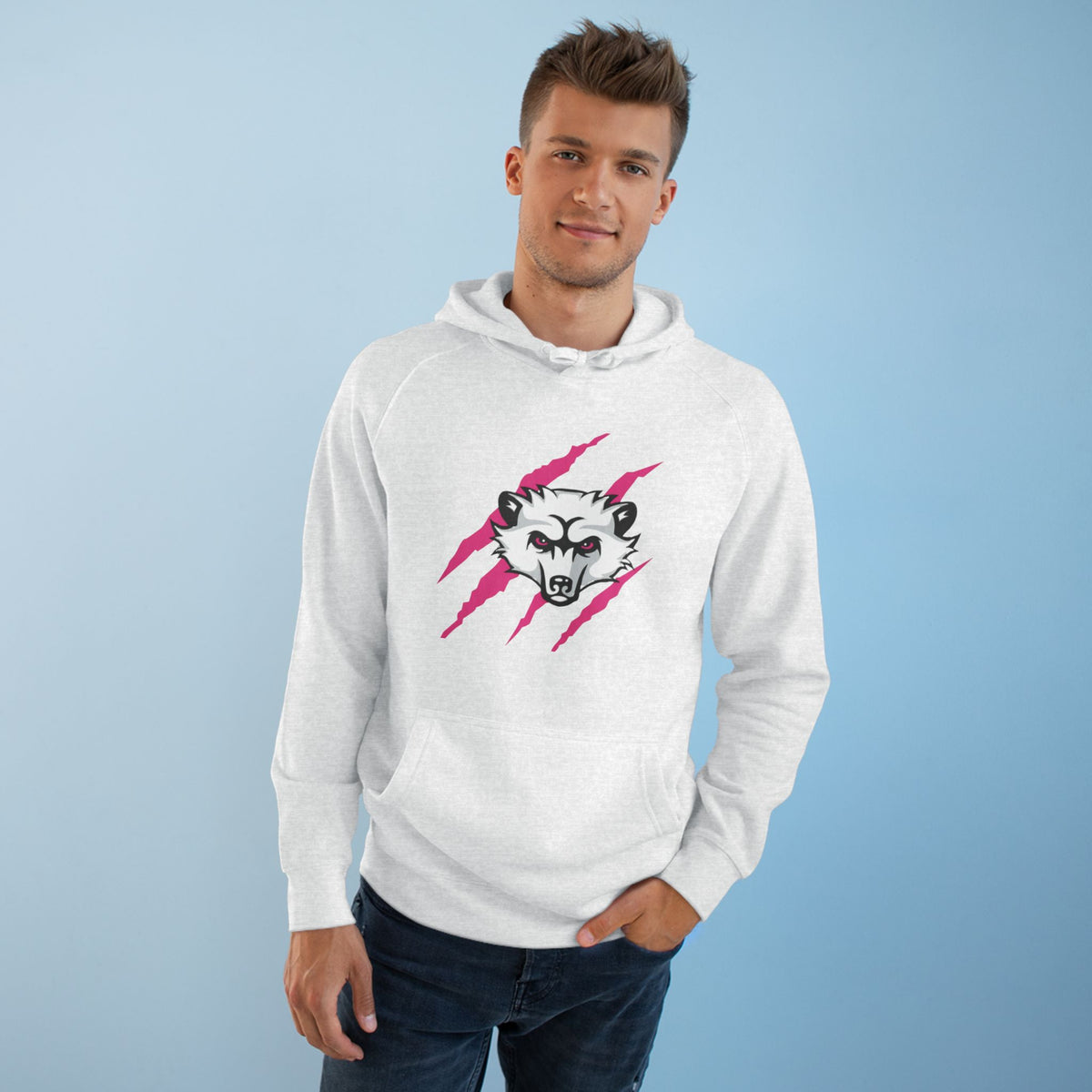Girls Pink Logo Bearcat Hoodie