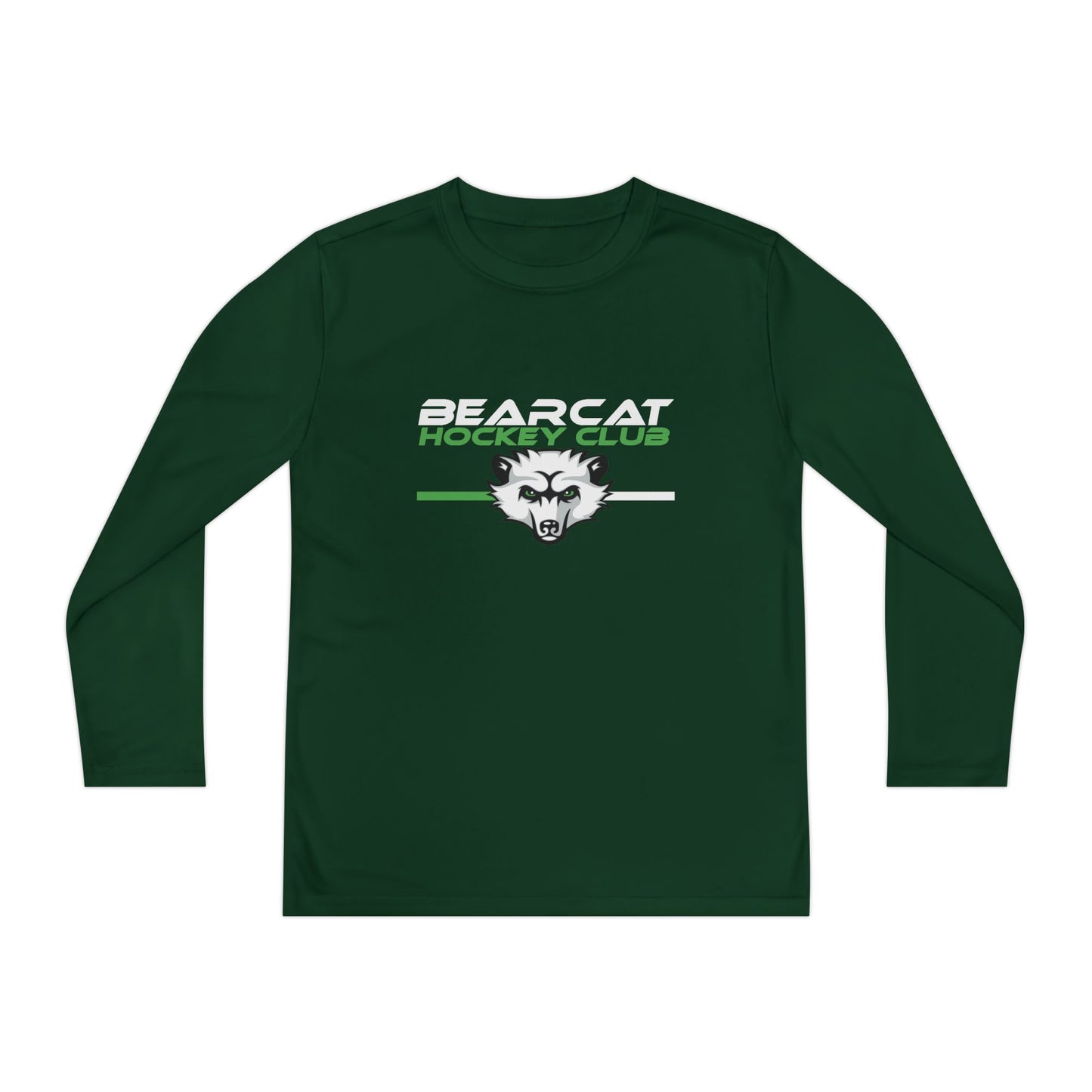 Youth Hockey Club Long Sleeve Tee - Bearcat Design - Moisture Wicking Unders