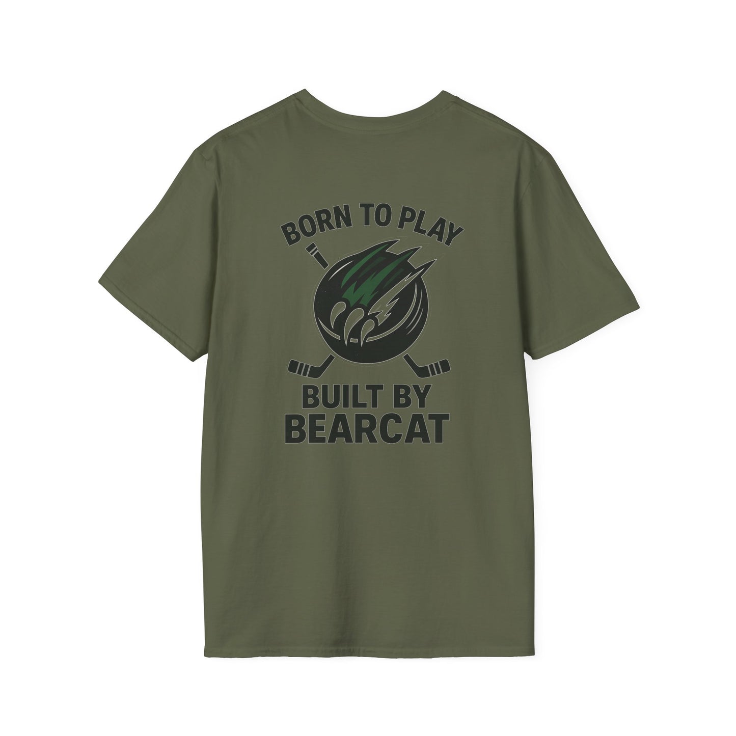 Built by Bearcat Hockey Unisex T-Shirt Black Lettering