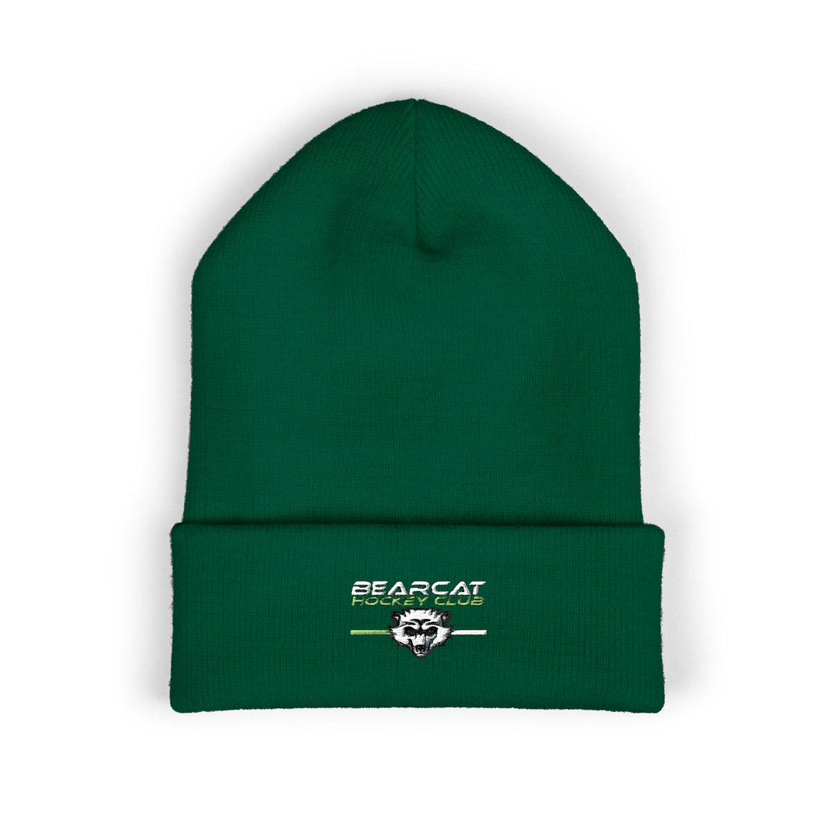 Toque Beanie - Bearcat Branded Knit Hat - Green Reverse Logo