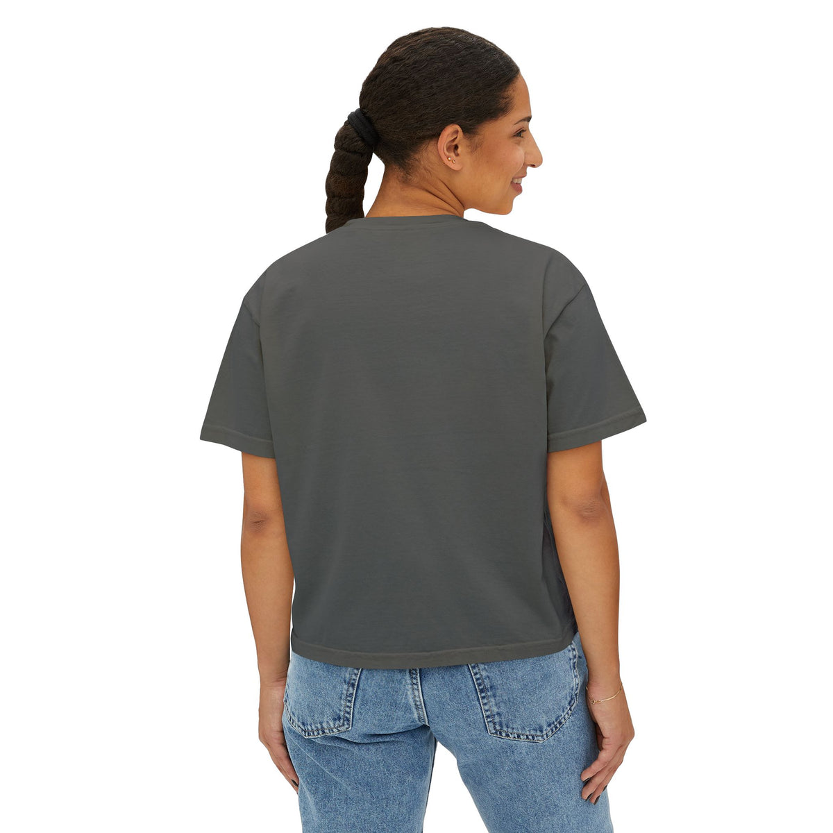 Bearcat Hockey Club Women's Boxy Tee — Retro Mascot Hockey Shirt