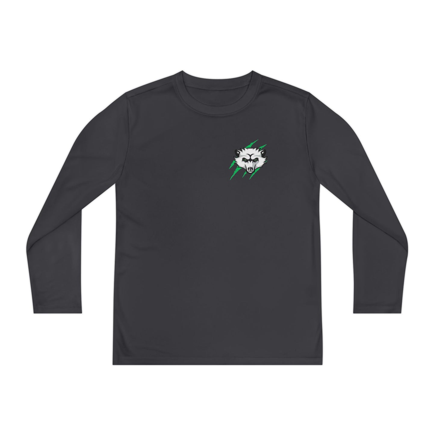 Bearcat Club Youth Long Sleeve Tee – Hockey Team Jersey with American Flags & Mascot