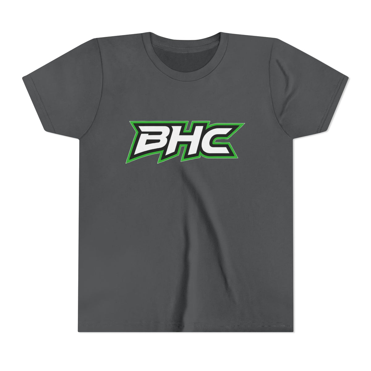 BHC Youth Tee — Green & Black Sport Logo Shirt
